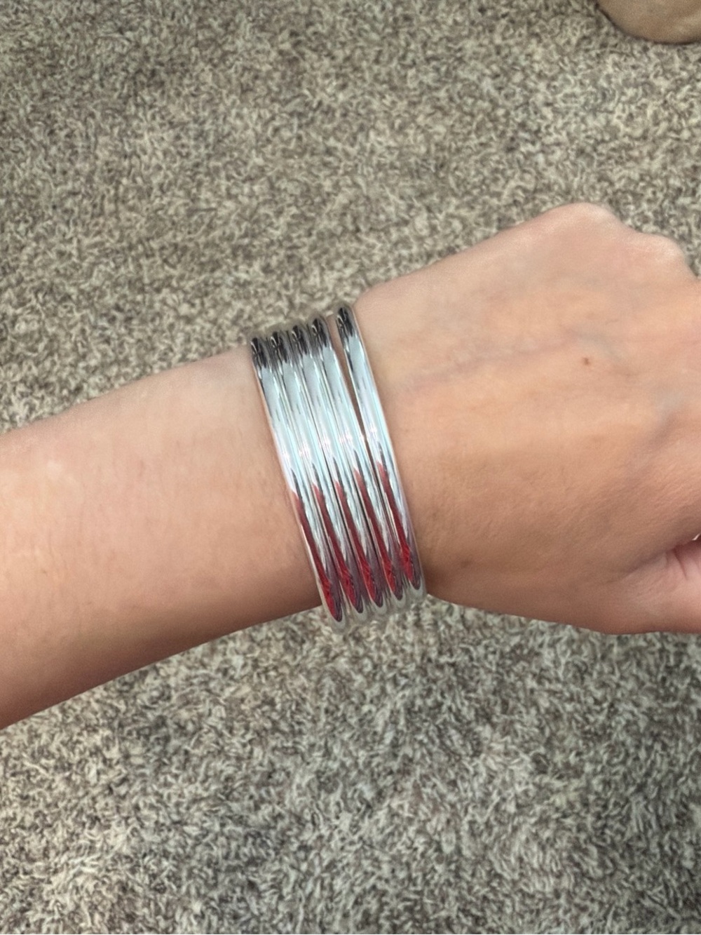 Silver Plated set of 5 bangles